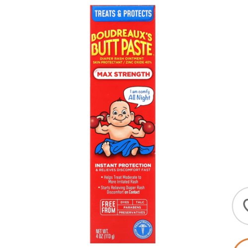 Diaper Rash Ointment, Max Strength, 4 oz (113 g)