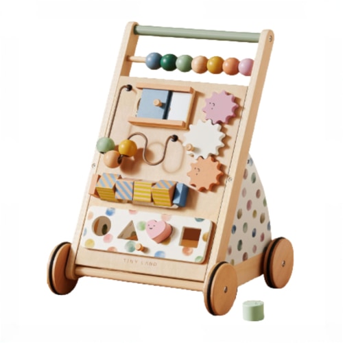 Tiny Land Natural Wooden Baby Walker, Morandi
