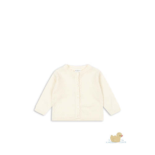 VENTI POINTELLE CARDIGAN GOTS - antique white