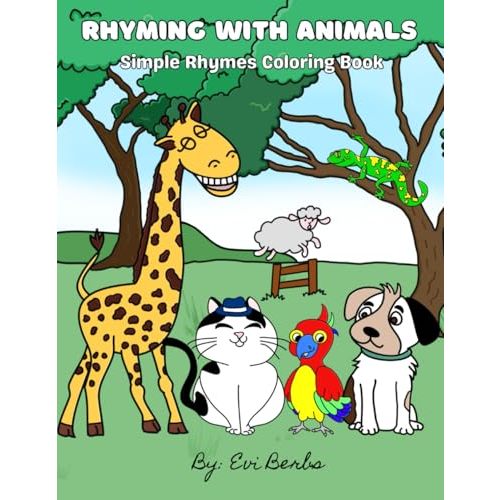 Rhyming With Animals: Simple Rhymes Coloring Book