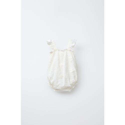 EMBROIDERED BUTTERFLY ROMPER - Ecru | ZARA United States