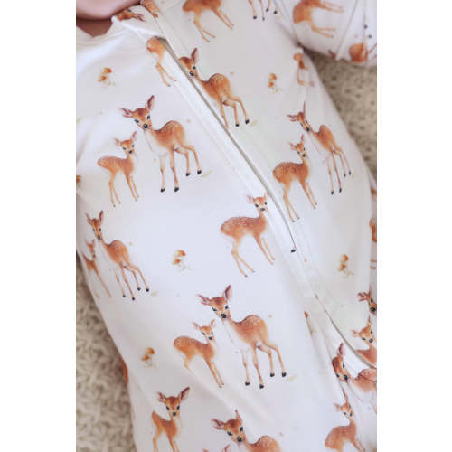 Friendly Fawns Zipper Footie