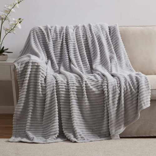 Nestl Cut Plush Cozy Throw Blanket - Fuzzy Warm Fleece Bed Blankets - Throws for Sofa, Bed, and Couch & Reviews | Wayfair
