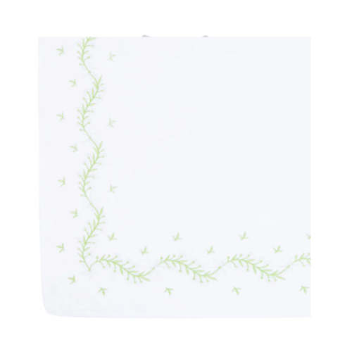 Embroidered Crib Sheet in Meadow | Over The Moon