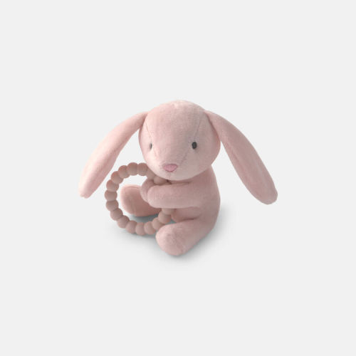 Girls Bunny Plush Teether - Pink | Carter’s Oshkosh Canada