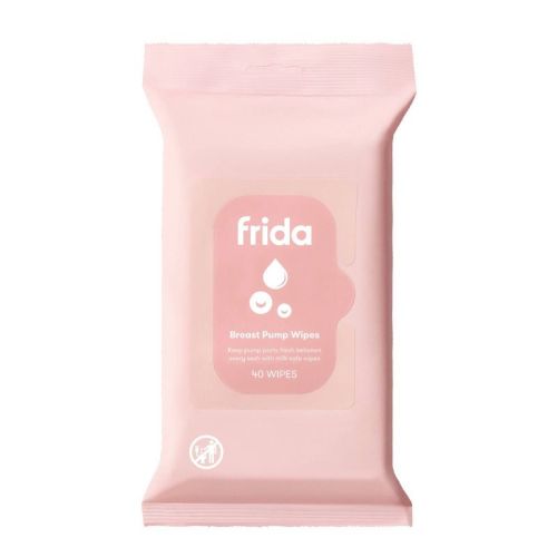Frida Mom Breast Pump Wipes, Travel Essential Accessory Set for Breastfeeding Moms - 40ct