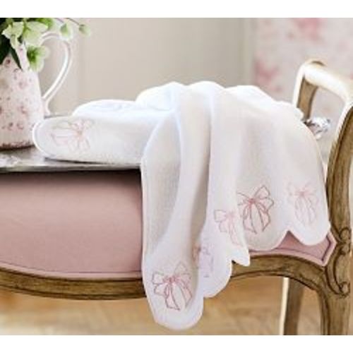 LoveShackFancy Embroidered Bow Hand Towel | Pottery Barn
