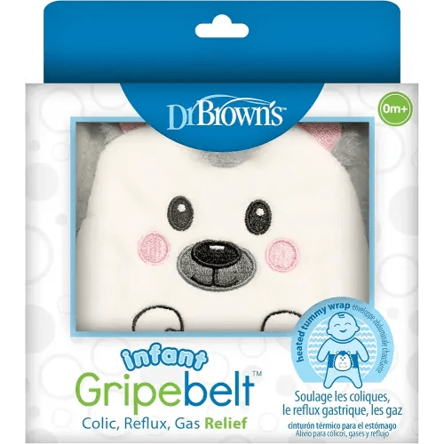 Dr. Brown's Infant Gripebelt Heated Belly Band, Soothe Baby's Tummy with Gentle Warmth and Compression, Hedgehog, 0m+