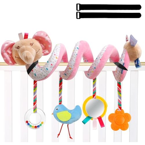 Baby Car Seat Toys Spiral Hanging Stroller Activity Toy for 0+Months