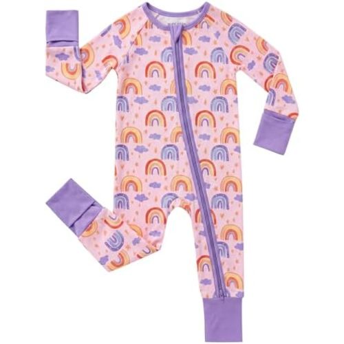 pureborn Baby Infant Boys Girls Sleeper Snug Fit Viscose from Bamboo Pajamas 0-24 Months