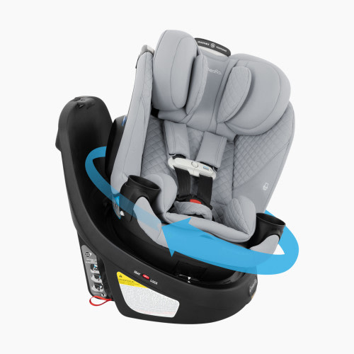 Evenflo Revolve360 Slim 2-in-1 Rotational Car Seat with Green & Gentle Fabric - Quartz
