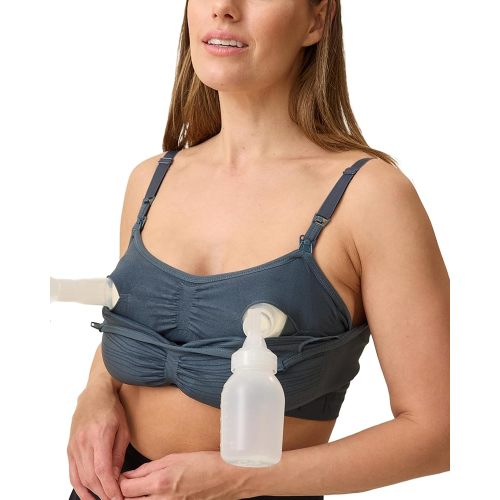 Kindred Bravely Sublime Pumping Bra Hands Free, Adjustable Pumping & Nursing Bra with EasyClip for All Breast Pumps