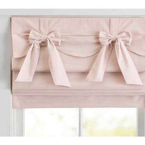 Evelyn Bow Valance Cordless Blackout Roman Shade