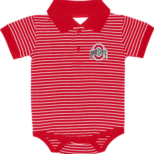 Two Feet Ahead Striped Short Sleeve Golf Polo Baby Bodysuit Creeper Infants Newborn Sizes 0-3M 6M 12M