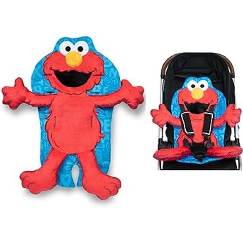 Sesame Street Elmo Stroller Seat Pad by Delta Children - Universal Stroller Seat Cushion/Liner for Infants and Toddlers - Machine Washable, Red