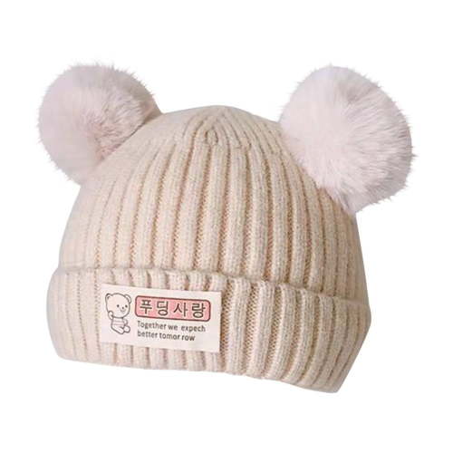 Jamicy Toddlers Hats Winter for 1-6 Years Unseix Baby Girls Hats Winter Cute Baby Beanies for Girls Boys Knitted Hats Warm Infant Toddler Beanies Pom Pom Caps