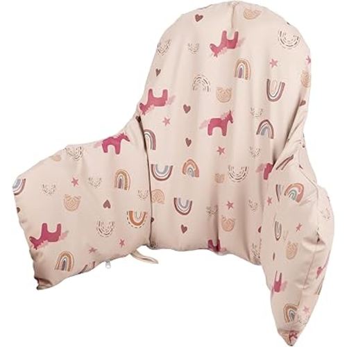 High Chair Cushion with Cover Pad for IKEA Antilop Babies Toddlers Inflatable & Reversible Built-in Inflatable Cushion