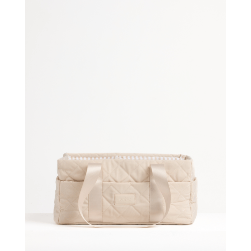 Sand Quilted Nappy Caddy
