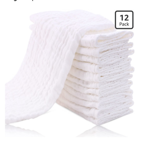 Amazon.com: Cute Castle 12 Pack Muslin Burp Cloths for Baby - Ultra-Soft 100% Cotton Baby Washcloths - Large 20'' by 10'' Super Absorbent Milk Spit Up Rags - Burpy Cloths for Unisex, Boy, Girl - White : Cute Castle: Baby
