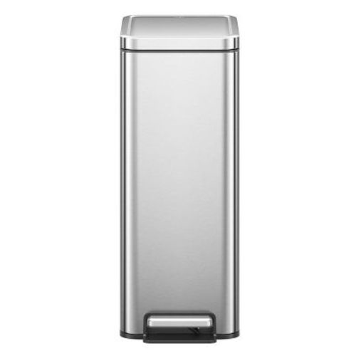 EKO Stella 45L Slim Step Trash Can Matte Stainless Steel