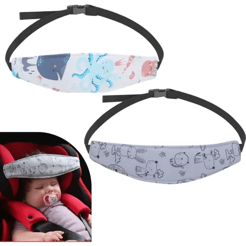 PandaEar 2 Pack Baby Head Support for Car Seat, Carseat Head Band Straps for Toddler Kids Children Infant, Neck Relief Headrest Strap for Stroller Car Seat