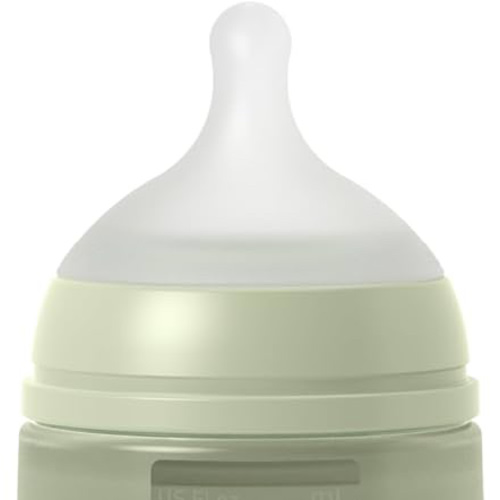 Suavinex Color Essence SX PRO Physiological Soft Flexible Silicone Baby Bottle, Anti Colic Baby Bottles, Supports Breast Feeding Babies, Made in Spain, Medium Flow, 8oz, Jungle Green