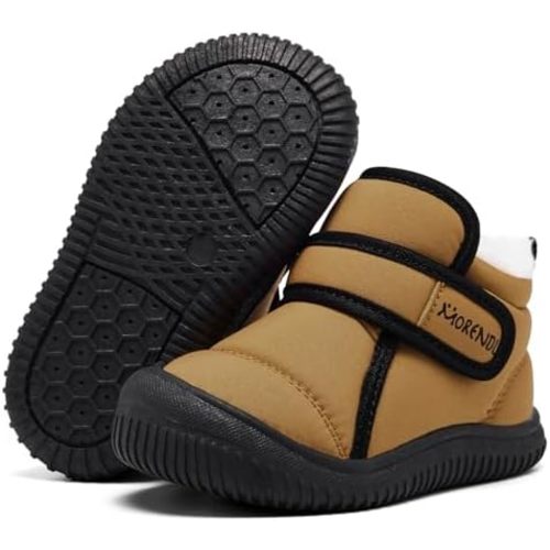 MORENDL Toddler Snow Boots Baby Booties Infant Winter Shoes First Walking Shoes