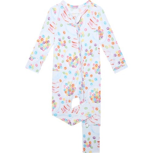 Cereal Print Convertible Zip-Up Footie, 6-9M
