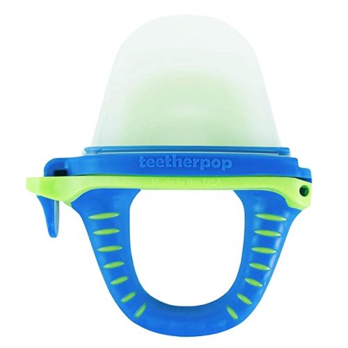 teetherpop No Mess Frozen Baby Teethers, Fill w/Breastmilk, Purees, Smoothies, Juice, USA Made, Medical Grade Materials, Soothie Pacifier, Baby Fruit Feeder, Teething Toys for Teething Relief