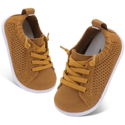 FEETCITY Lightweight Baby First Walking Shoes Boys Girls Slip On Shoes Breathable Baby Sock Shoe Barefoot Infant Sneakers