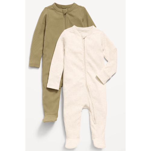 2-Way-Zip Sleep & Play Footed One-Piece 2-Pack for Baby