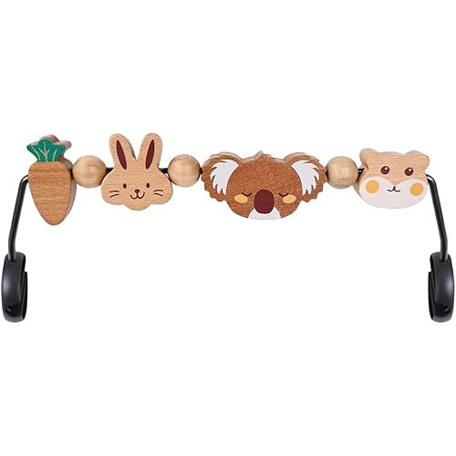 BEBOAN Baby Bjorn Bouncer Toy Bar - Toy Bar for Soft & Bliss Baby Bouncer, 360°Rotating Natural Wooden Toys, Easy to Attach/Remove Exciting Design for Curious Babies(Cute Animals)