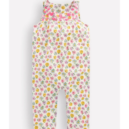 Embroidered Woven Romper - Ivory Rose Floral | Boden USA