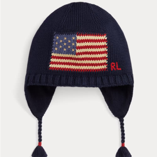 Combed Cotton Flag Earflap Hat