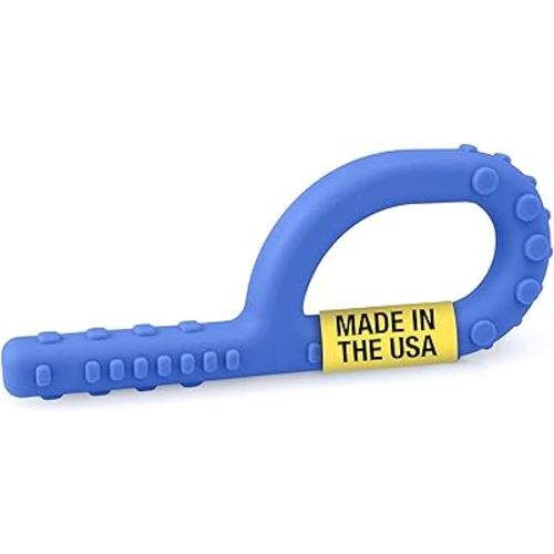 ARK Textured Grabber® XXT Super Tough Sensory P Chew for Kids and Adults - Oral Motor Chewy Tool for Sensory Processing, Biting Chewing Therapy, Autism, Special Needs, or Any Need to Chew - Royal Blue