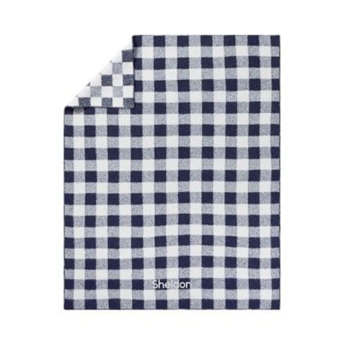 Buffalo Check Baby Blanket , Navy