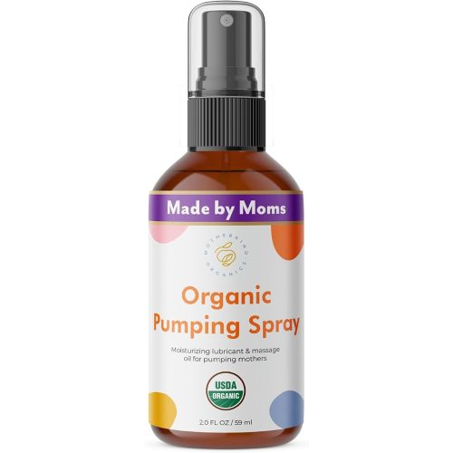 Motherkind Pumping Spray, Helps Chafing, Clogged Duct Relief, Lanolin-free & Safe for Baby and Mama, USDA Certified Organic Breast Pump Spray, Soothing and Nourishing for Pumping Moms (2 oz)
