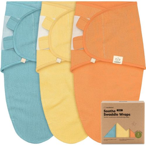 3pk Soothe Wren Swaddle Sleep Sacks, Organic Newborn Swaddles Wrap 0-3 Months, Soft Baby Wearable Blanket Valiant, One Size