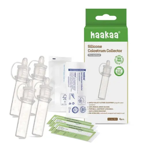 Hakaa Silicone Colostrum Collector - 4Pcs | Baby Bunting AU