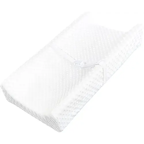 YENING Mini Baby Diaper Changing Pad for Dresser Top with Cover 27" x 16", Waterproof Lining Small Foam Contoured Changing Table Pads Topper White