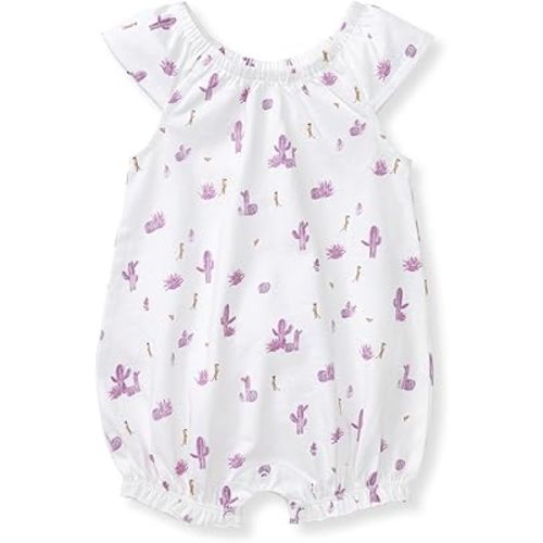 Burt's Bees Baby baby-girls Bubble Romper, 100% Organic Cotton One-piece Bubble Shortall and Layette Set Girl Outfit