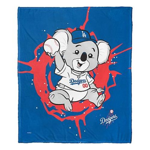 Los Angeles Dodgers Mascot Koala Bear Silk Touch Throw Blanket