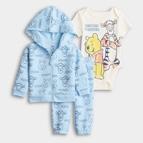 Baby Jumping Beans® Winnie the Pooh 3-pc. Quilted Hoodie, Pants & Bodysuit Set