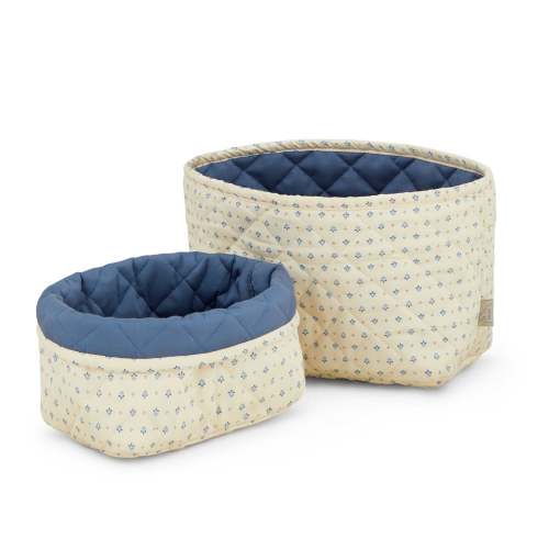 Oskoe Quilted Storage Basket - Set of 2 - Capri - Quilted Storage Basket - Set of 2 - Capri
