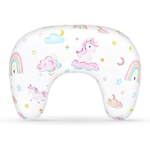 Pea Pod Nursing Pillow Cover, Soft Stretchy Nursing Cover for New-Designed Breastfeeding Pillow, Removable Feeding Slipover for Baby Boy and Girls, Cute Unicorn Pattern