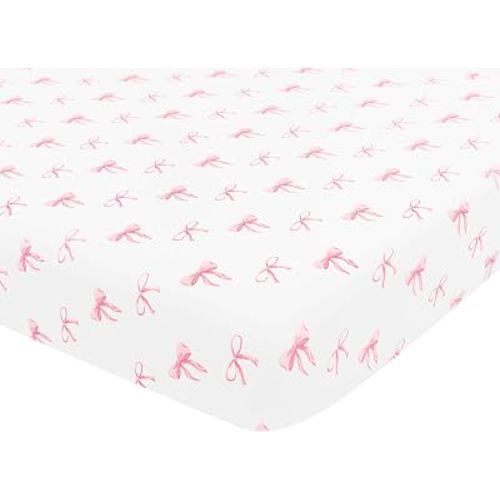 Kyte Baby Soft Crib Sheet - Standard Fitted Crib Sheet Made with Rayon from Bamboo, Ultra-Gentle and Breathable (Bow)