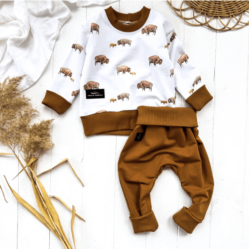 Bison Baby Set – Wheat & Wildflower Handmade
