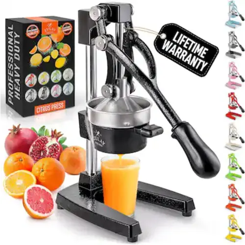 Zulay Kitchen Cast Iron Manual Citrus Press & Orange Squeezer Juicer Black ZK-CITRS-PRSS-BLK-R - Best Buy