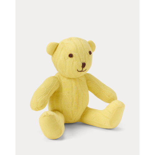 Small Cable Cashmere Bear WARM WHITE