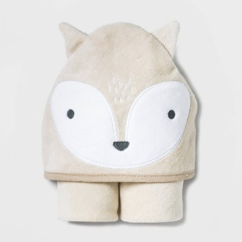 Baby Boys' Fox Hooded Bath Towel Set - Cloud Island™ Brown